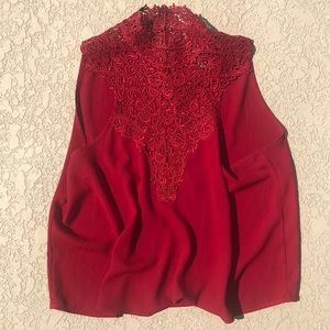 High neck lacey blouse